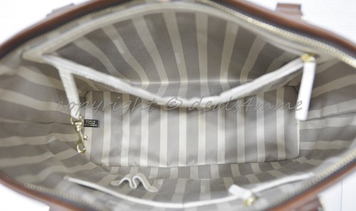 NWT Brahmin Medium Asher Tote/Shoulder Bag. Silver Loreto. Leaf Embossed Leather - Picture 5 of 12