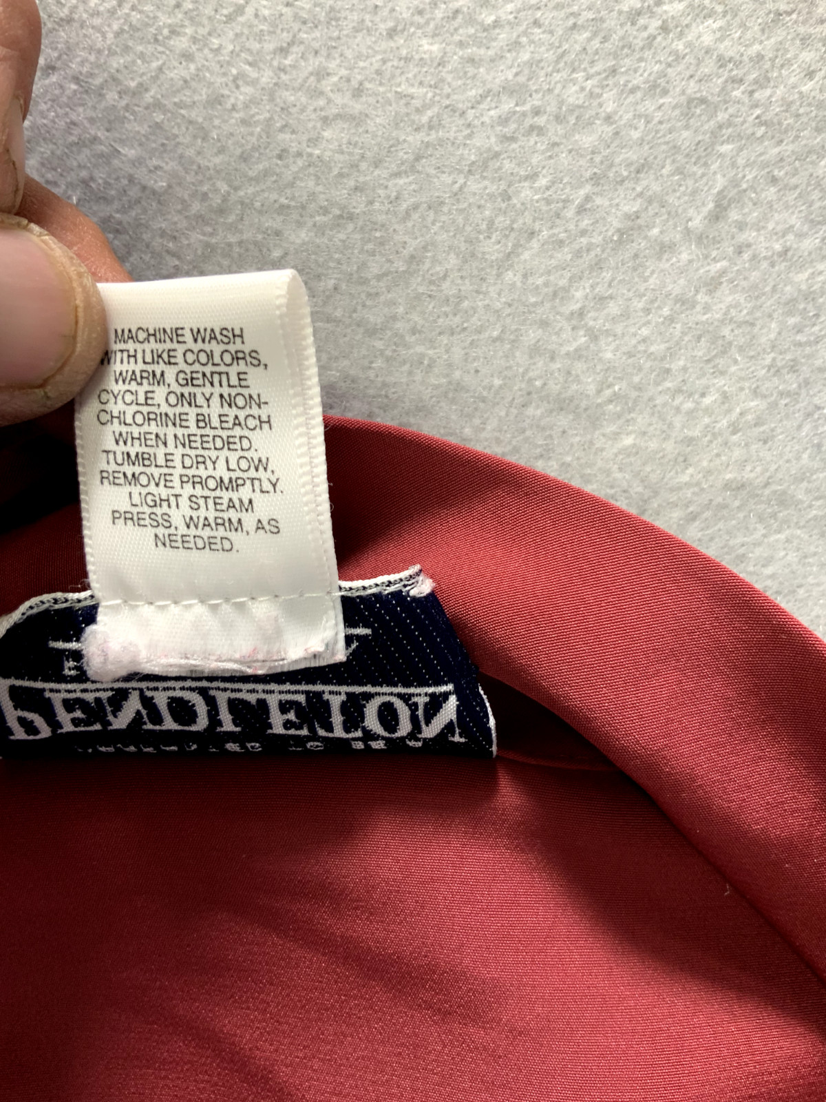 Vintage Pendleton Button Up Blouse Cranberry Long… - image 6