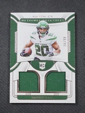 2022 National Treasures Rookie Dual Jersey Breece Hall /99 RDM-BHA RC Patch