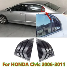 Carbon Fiber Side Vent Window Scoop Louver Cover Trim For HONDA Civic 2006-2011