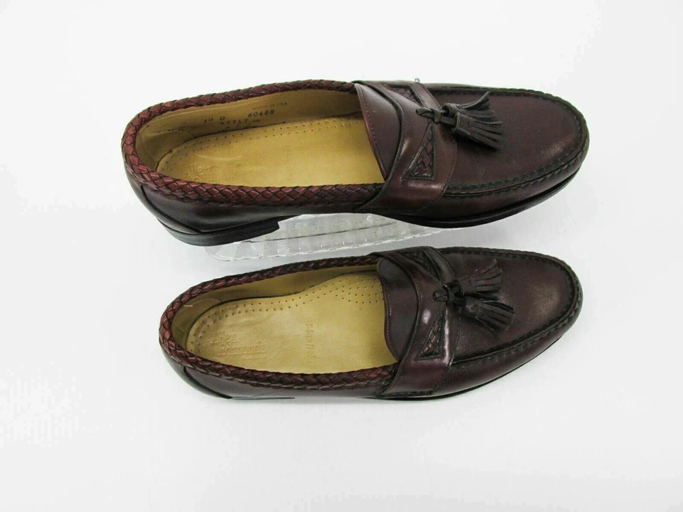 Zapato Allen Edmonds Hombre Maxfield Talla 10D Borla Mocasín Sin Cordones Usado qp Foto 2 de 4