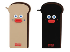 Brunch Brother Cute Toast Shape Silicone Pencil Case Pouch Stationery