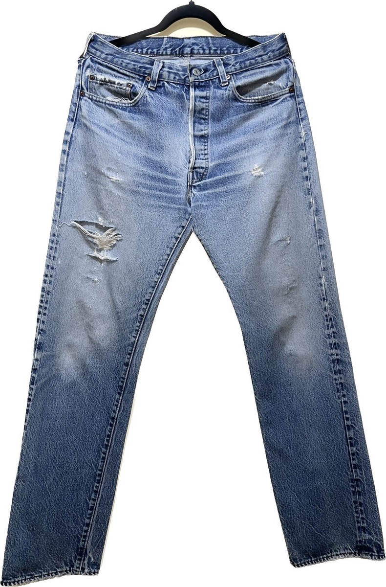 Vintage 80s Levis 501 Red Line Selvedge Denim Jeans Size 32 X 32  