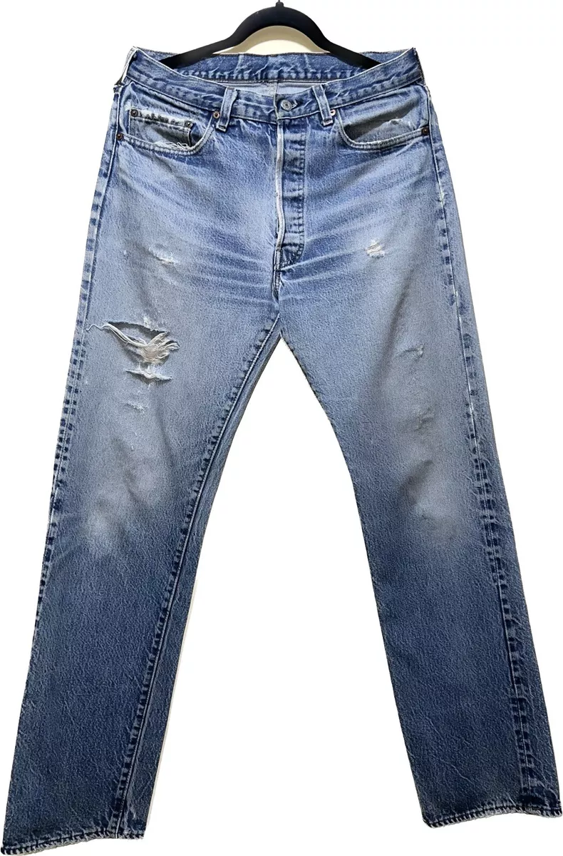 Vintage 80s Levis 501 Red Line Selvedge Denim Jeans Size 32 X 32