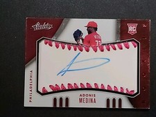 2021 Absolute Baseball Material Signatures /35 Adonis Medina #152 Rookie Auto RC