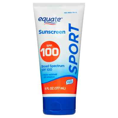 Equate Sonnencreme LSF 100 Sport wasserfest parabenfrei 177 ml - USA