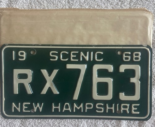 Nice Vintage 1968 New Hampshire License Plate See My Other Plates