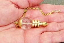 °* PENDULE CRISTAL DE ROCHE  3 PLATEAUX  EMETTEUR MICRO VIBRATOIRE RADIESTHESIE