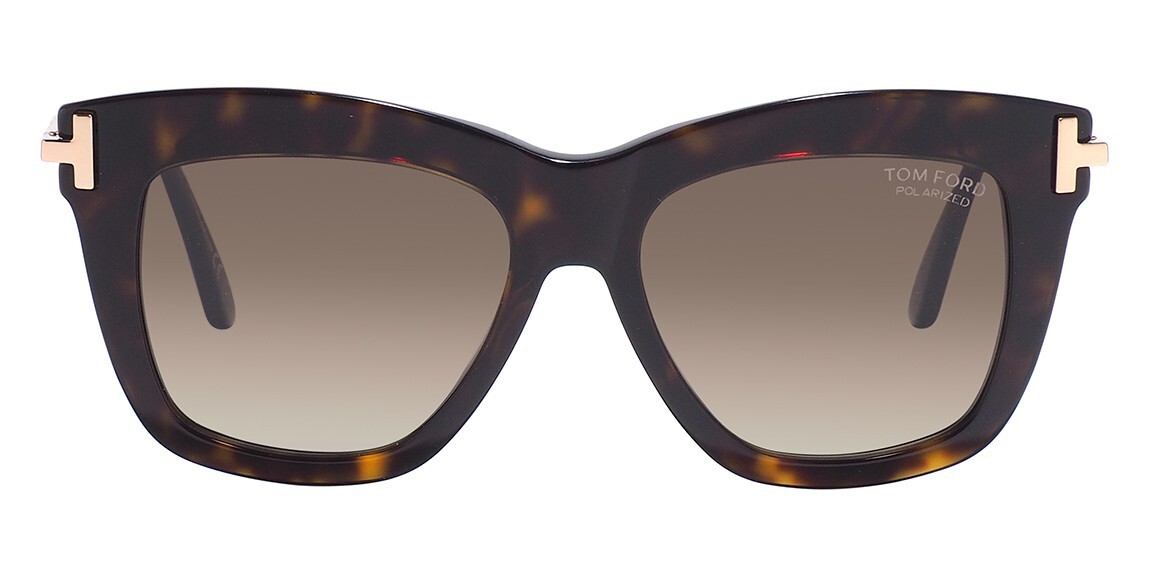 Tom Ford Dasha TF822 52H Polarized Tortoise Square Oversized  display picture 1