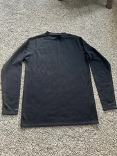 Cabela's size M TALL Men's  SHIRT Base Layer Long Sleeve Light-weight BLACK Y24