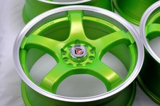 17 Green Rims Legacy Celica Corolla 86 Matrix Prius Beetle 5x100 5x114.3 Wheels