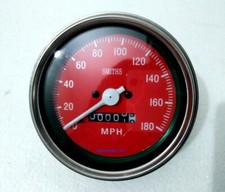 Clockwise Speedometer 85 Mm Mechanical M18x1.5 Thread 180 Mph Red Face Me Clockwise Speedometer 85 Mm Mechanical M18x1.5 Thread 180 Mph Red Face Me