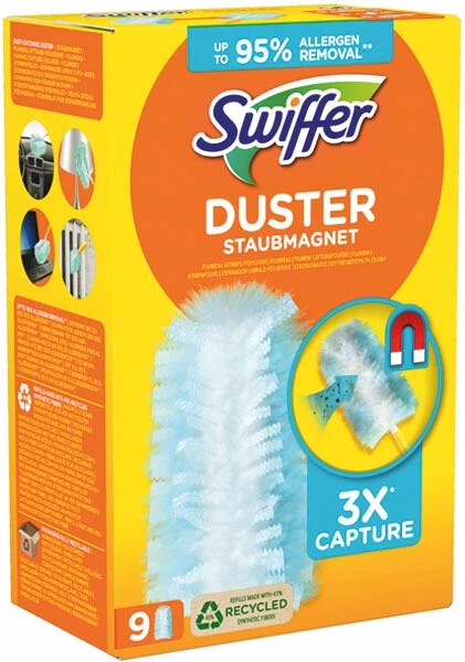 Swiffer Duster pack 9 recharges anti-poussière pour éliminer les poils de chat
