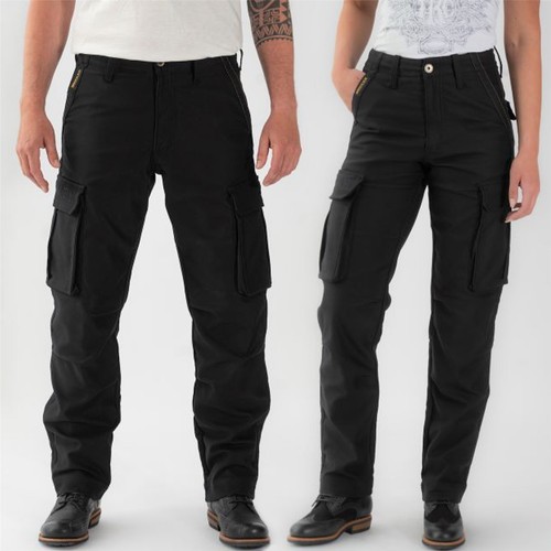 Pantalon Cargo Moto Rokker Black Jack - Textile Schoeller-Dynatec Imperméable Et Résistant - Coupe Ample
