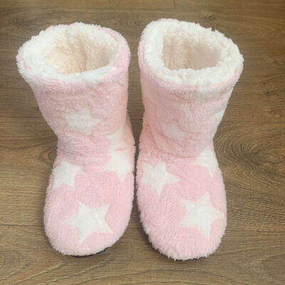 Womens Indoor Home Winter Warm Slippers Faux Fur Booties Shoes Cute Ankle Boots