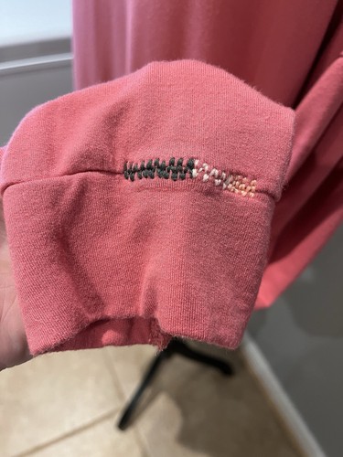 Candace Cameron Bure Pink Lightweight Sweatshirt W/cute Accent Stitches Size M - Picture 4 of 6