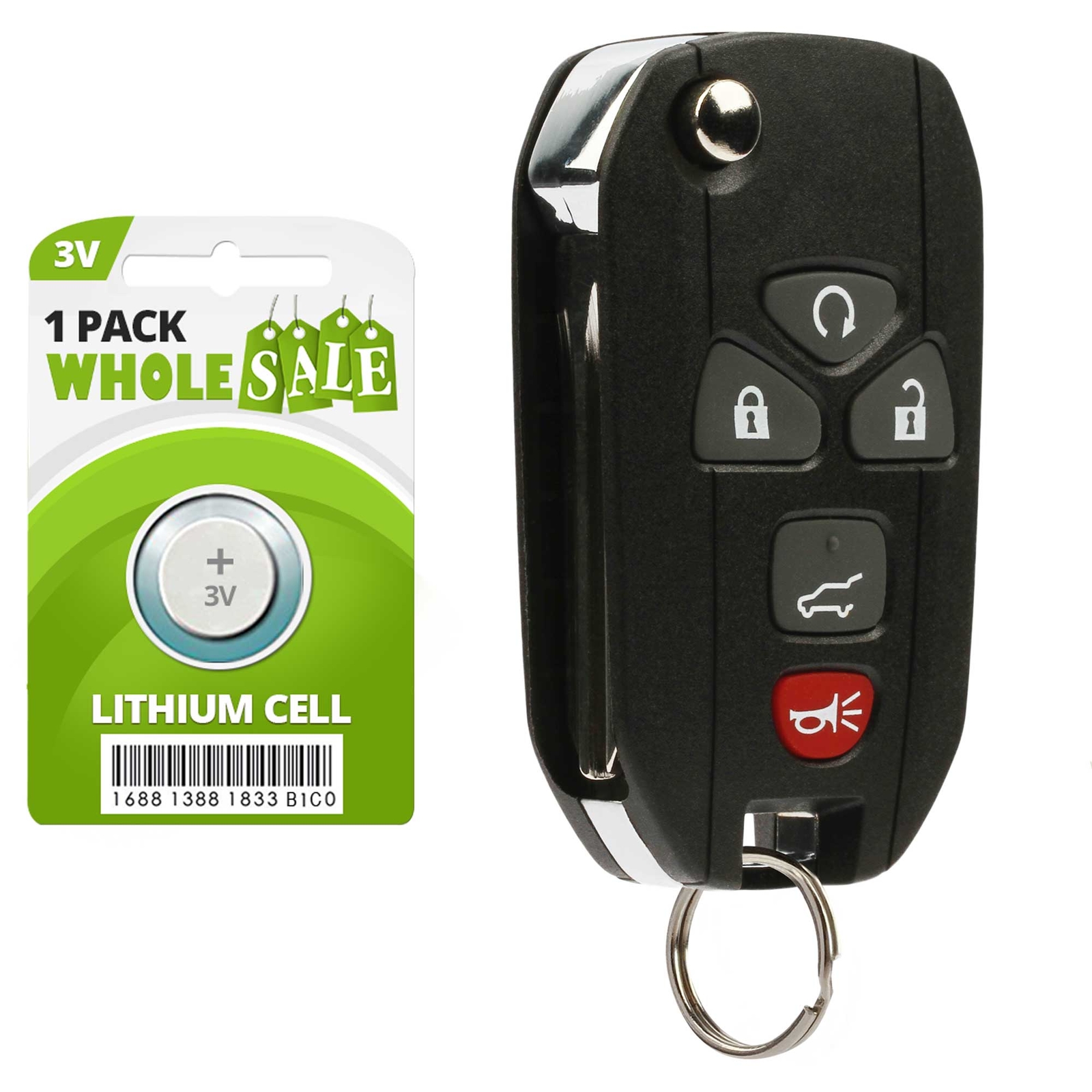 Replacement For 2007 2008 2009 2010 Chevrolet Suburban Flip Key Fob Remote