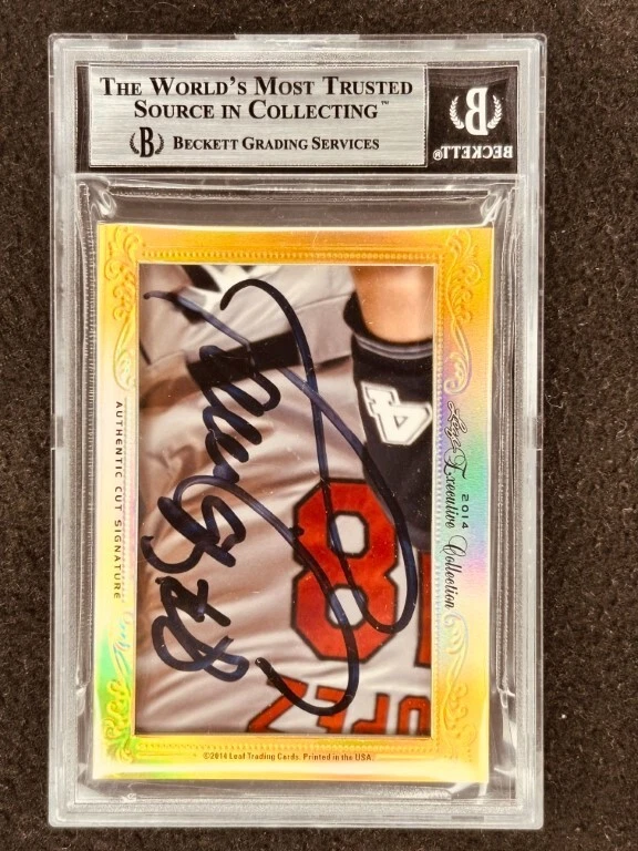 Tom Glavine Javy Lopez 2014 Leaf Masterpiece Cut 签名 1/1 JSA Braves — 第 2/2 张图片