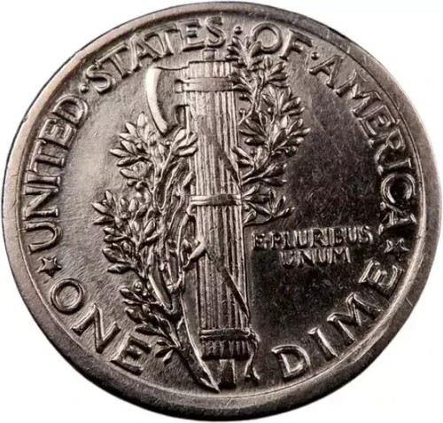 1917 Mercury Dime ~ Borderline Uncirculated (AU++) ~ 90% Silver - 第 2/2 張圖片