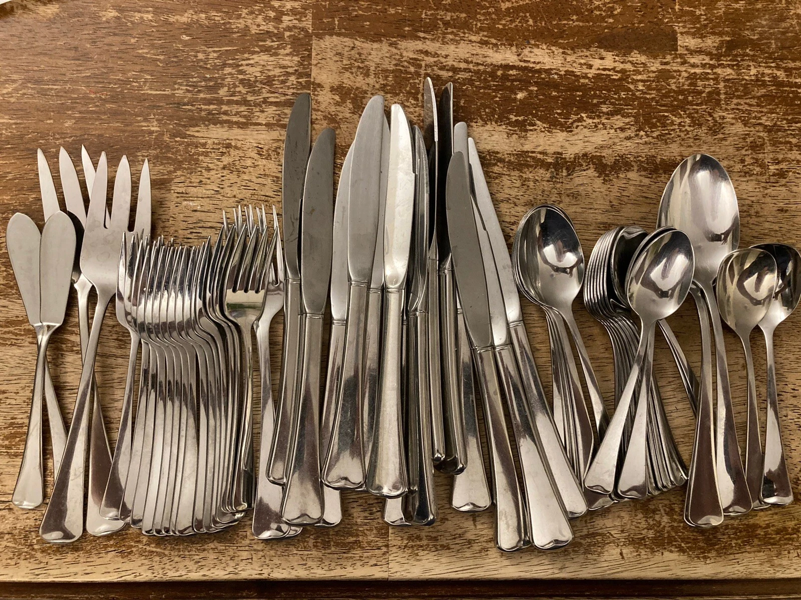 HUGE LOT 1881 Rogers Oneida Ltd Stainless WYNDHAM 58 Pcs! FREE SHIPPING