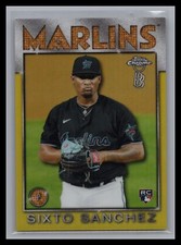 2021 Topps Chrome Ben Baller #86TB-12 Sixto Sanchez #/50 Gold Refractor RC 1986