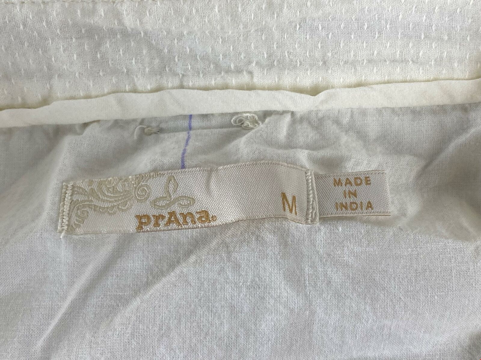 PRANA Round Neck Full Zip Up White Basic Jacket W… - image 7