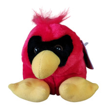 Swibco Puffkins Casey Cardinal Plush Stuffed Animal Virginia Bird Red Vintage 4"