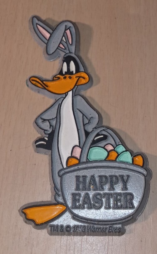 Daffy Duck Looney Tunes Vintage Rubber Fridge Magnet 1993 Warner