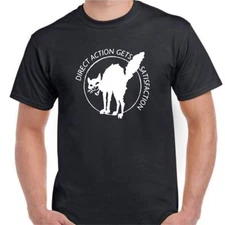 Industrial Workers General Strike Cat Anti Fascist Union IWW T shirt Tee