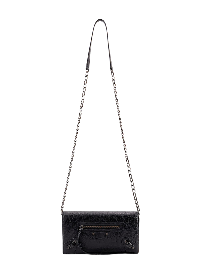 BALENCIAGA *バレンシアガ* Le City チェーン ウォレット BALENCIAGA Le City Black Leather Chain Wallet New