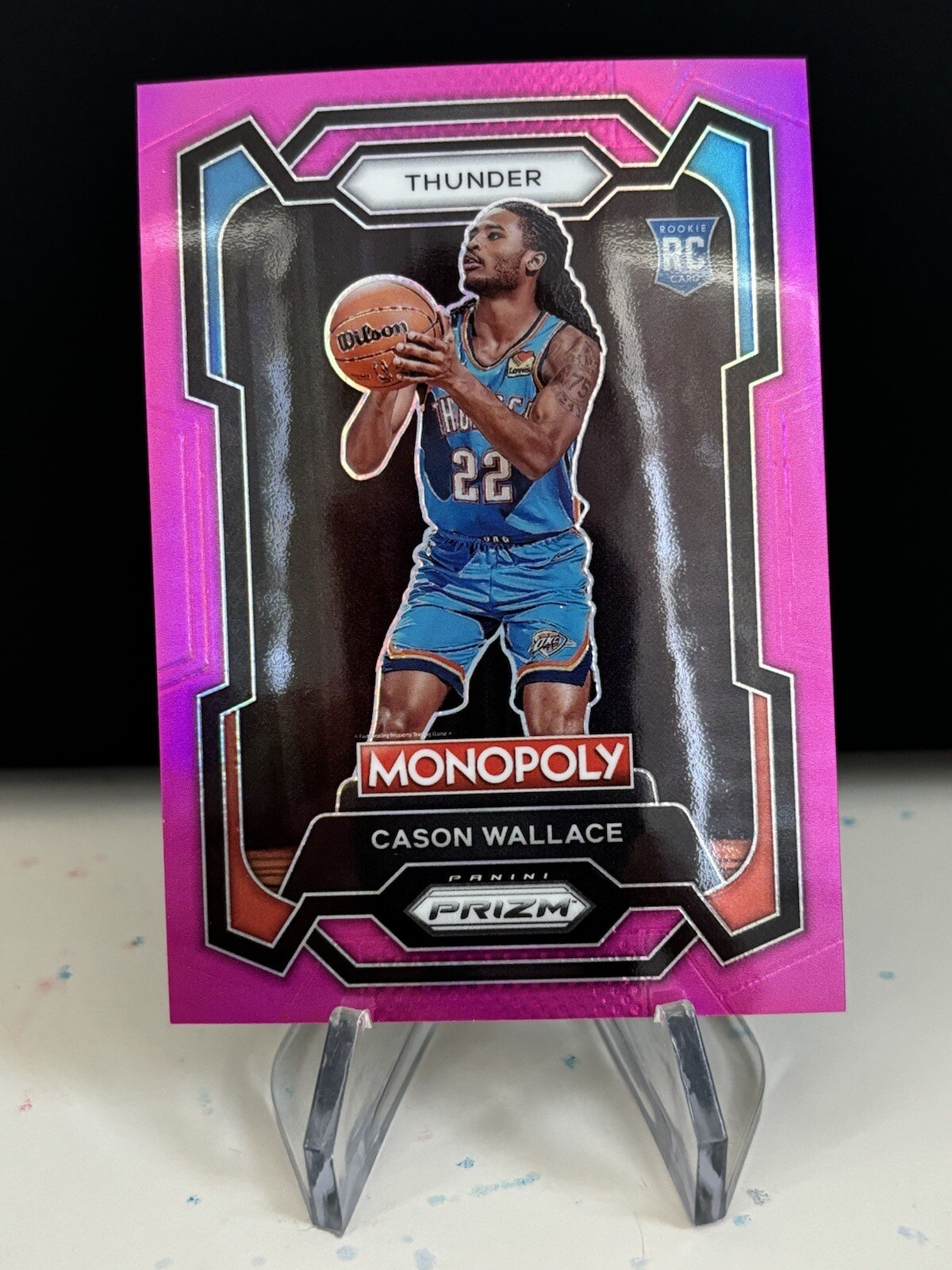 2023-24 Prizm Monopoly Pink RC Cason Wallace Rookie  89/149 OKC Thunder