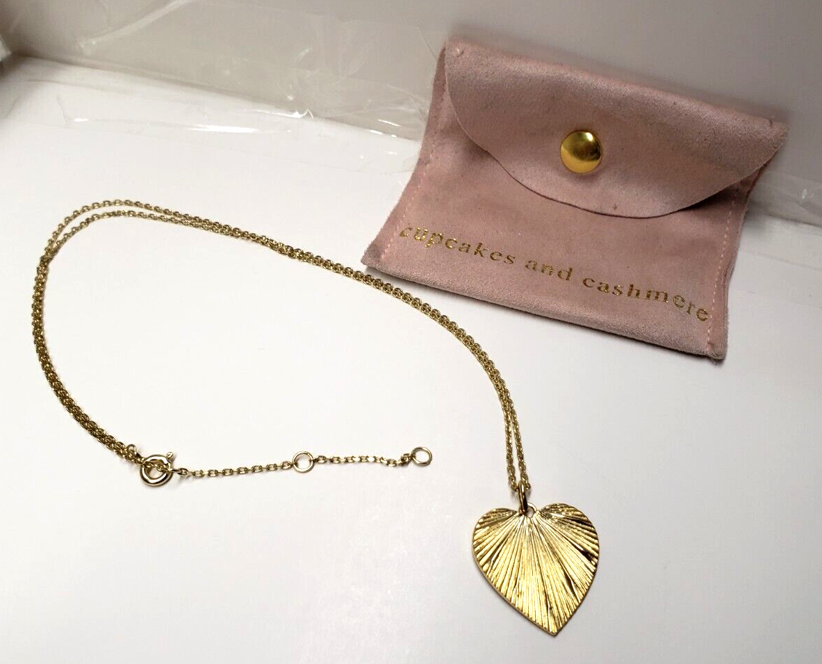Cupcake & Cashmere Helen Heart Gold Plated Necklace – Romantic & Elegant-image