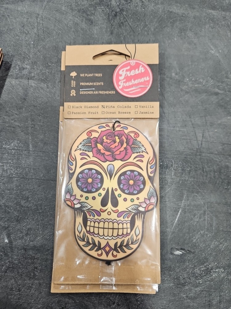 Sugar Skull Air Freshener * Pina Colada * Fresh Fresheners Pitbull Air Freshener