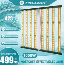 PHLIZON FD9600 LED Grow Light 1000W 8Bar Full Spectrum Commercial Indoor Plants