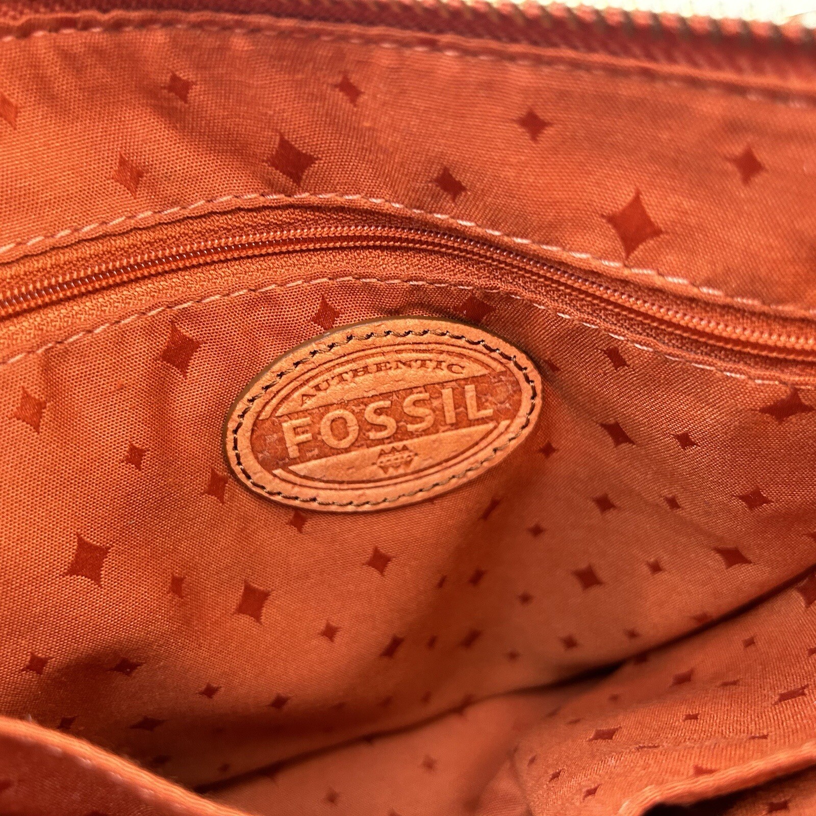 #FOSSIL Maddox Orange Python Leather Crossbody Me… - image 11