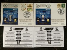 Bradford City v Swansea City Capital Cup Final 2013 Dawn First Day Cover X 2