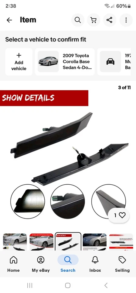 Paquete de 2 luces LED blancas con lentes de humo para Ford Fusion y Milan 2006-09 Foto 2 de 4