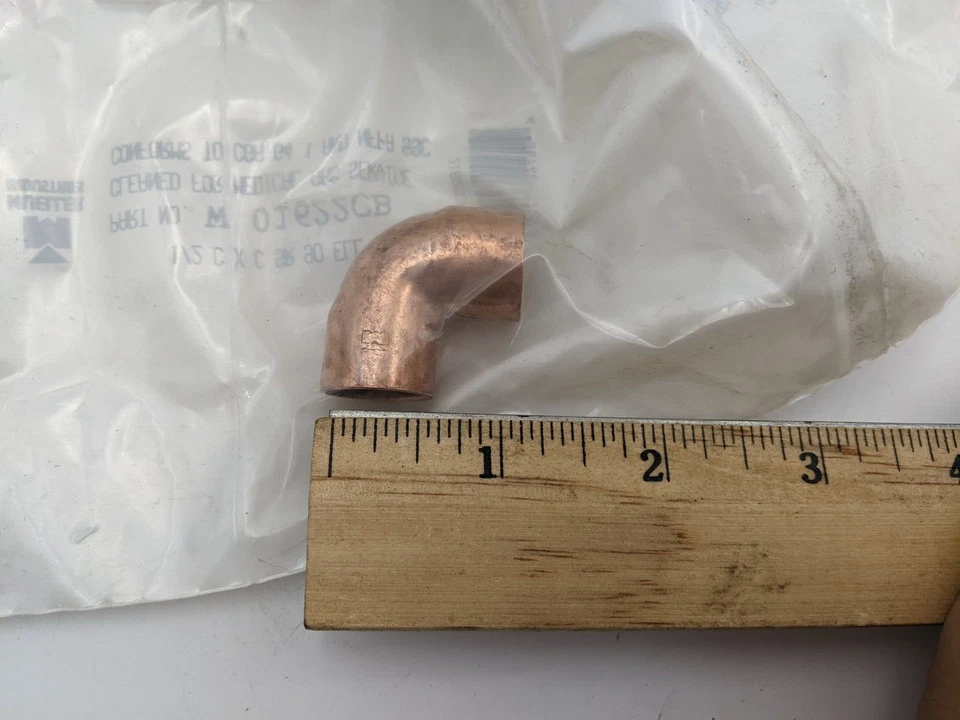 10 Pc Mueller W-01622CB Copper Fitting 1/2" x 1/2" 90 Degree Medical Gas Sterile - Image 4 of 4