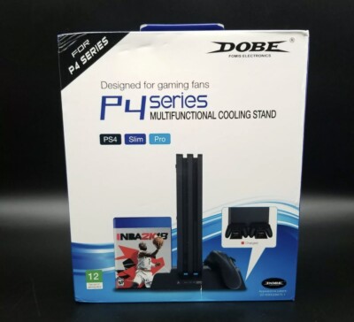 DOBE P4 Series Multifunctional Cooling Stand Charger 12 Discs for PS4 SLIM PRO 