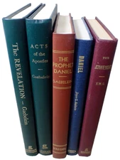 (5) Vtg HC Books Theological & Religious Studies Bible Scripture Daniel Apostles