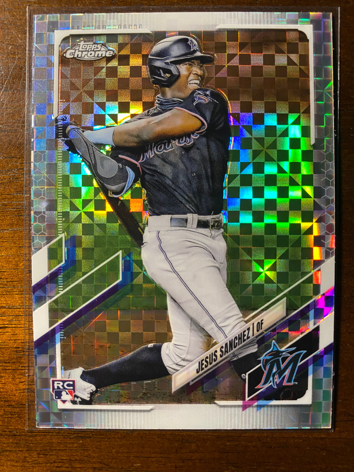 2021 Topps Chrome Jesus Sanchez #101 RC Rookie X-Fractor Marlins