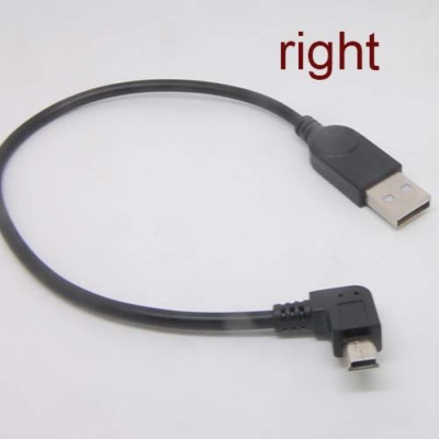 10pcs 90 Degree right angle USB Type A male to Mini B 5 Pin Male cable Adapter