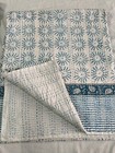 Indian Cotton Handmade Floral Kantha Bedspread Handmade Quilt King Size Blanket