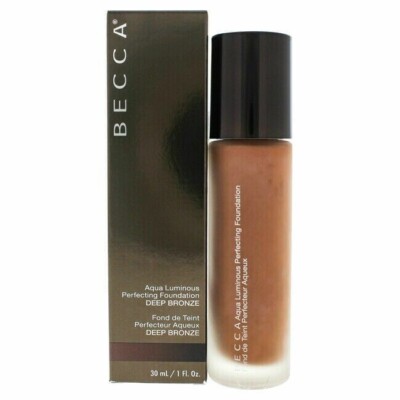 BECCA Aqua Luminous Perfecting Liquid Foundation Deep Bronze 1oz - NIB AUTHENTIC