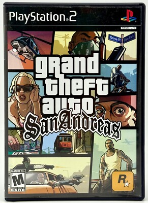 Grand Theft Auto San Andreas (PlayStation 2, 2004) - CIB Complete + Map