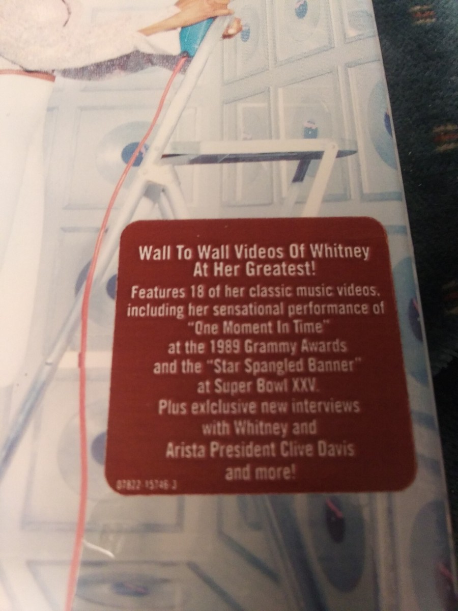 Whitney The Greatest Hits 1992 VHS Whitney Houston 80s 90s pop