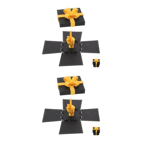 2 Stück Mittelfinger-Box, Paketbox für Erwachsene, Weihnachtsgeschenkbox,