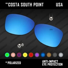 Anti Scratch Polarized Replacement Lenses for-Costa Del Mar South Point-Option