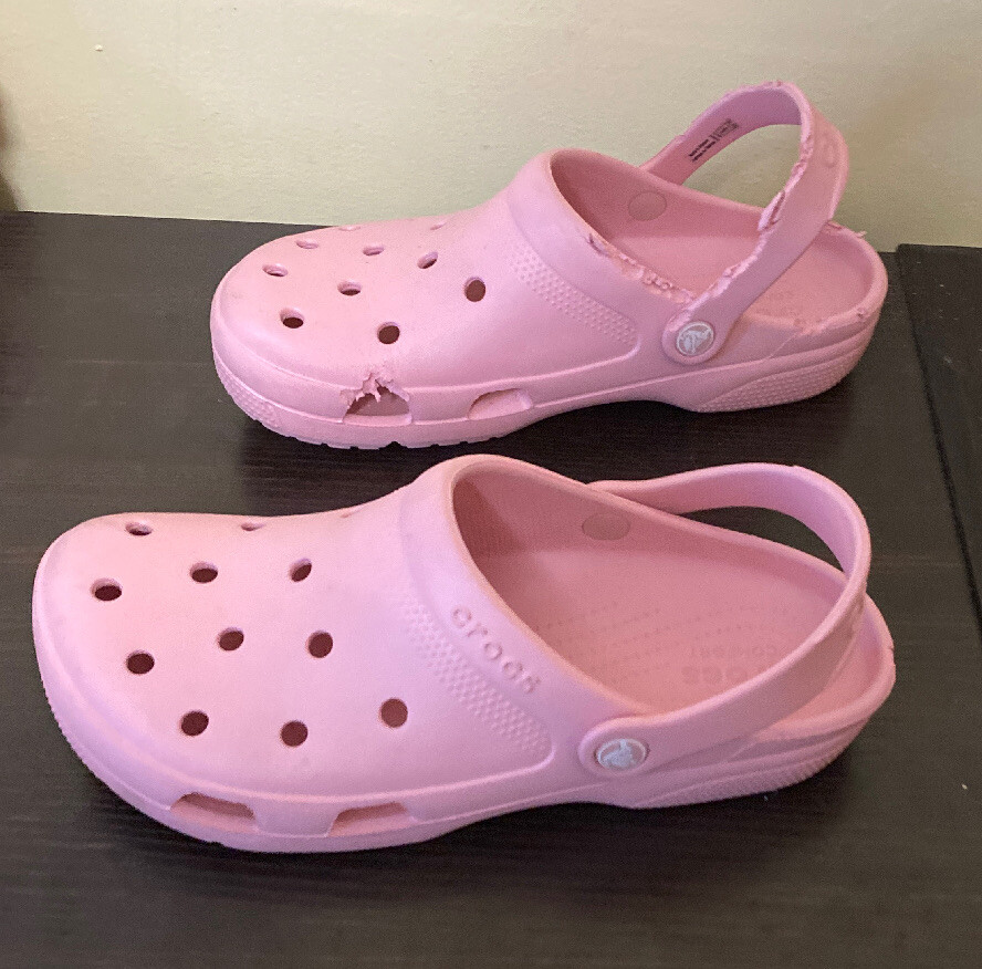 mens pink crocs size 11