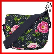 Cath Kidston Cross Body Bag Shoulder Mini Saddle Tea Rose Floral Cotton CK15